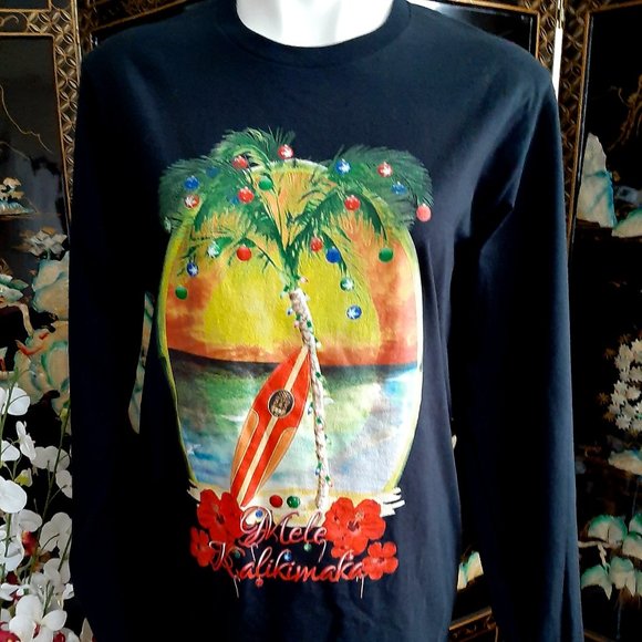 HP 🤗 Mele Kalikimaka Christmas Tee Shirt - Picture 1 of 3